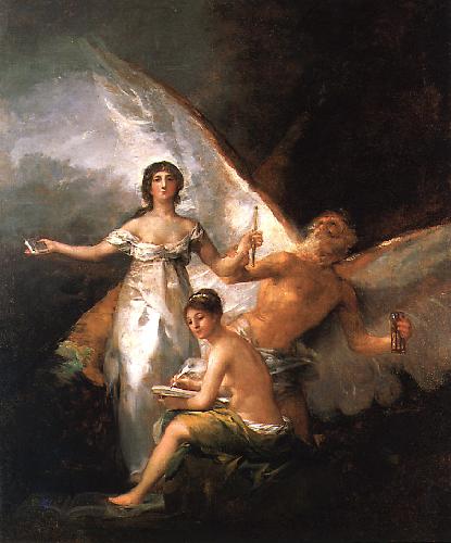 Francisco de Goya La Verdad la Historia y el Tiempo oil painting image